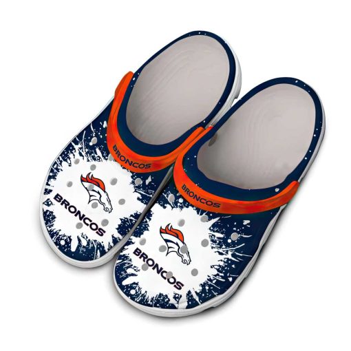 Denver Broncos Splash Art Crocs