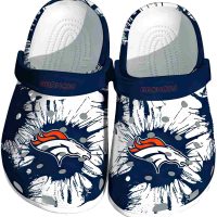 Denver Broncos Splatter Graphics Crocs