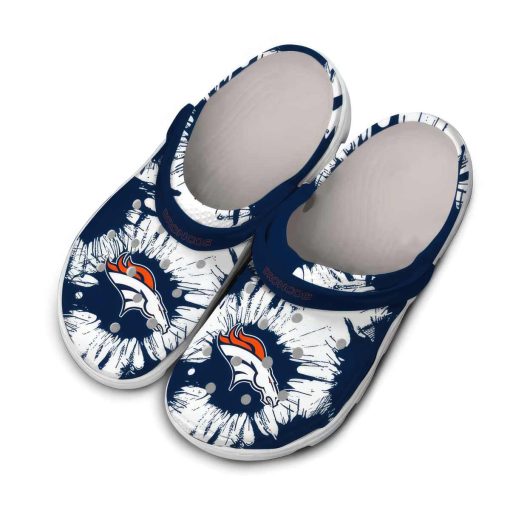 Denver Broncos Splatter Graphics Crocs
