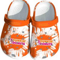 Dunkin Donuts Splatter Graphics Crocs