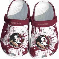 Florida State Seminoles Splatter Graphics Crocs