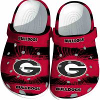 Georgia Bulldogs Paint Splatter Graphics Crocs