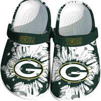 Green Bay Packers Splatter Graphics Crocs