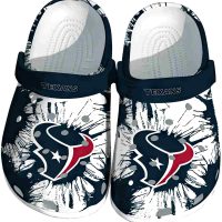 Houston Texans Splatter Graphics Crocs