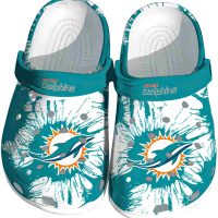 Miami Dolphins Splatter Graphics Crocs