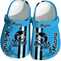 Miami Marlins Contrasting Stripes Crocs