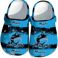Miami Marlins Paint Splatter Graphics Crocs
