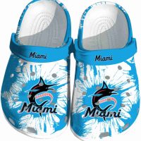 Miami Marlins Splatter Graphics Crocs
