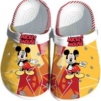 Mickey Mouse Geometric Background Crocs