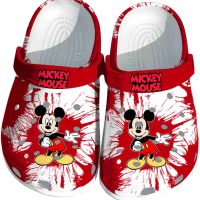 Mickey Mouse Splatter Graphics Crocs