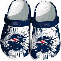 New England Patriots Splatter Graphics Crocs
