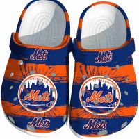 New York Mets Paint Splatter Graphics Crocs