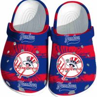 New York Yankees Paint Splatter Graphics Crocs