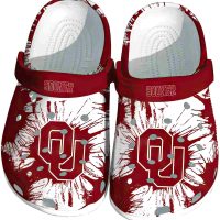 Oklahoma Sooners Splatter Graphics Crocs