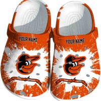 Personalized Baltimore Orioles Splash Pattern Crocs