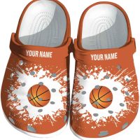 Personalized Basketball Splatter Background Crocs
