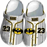 Personalized Batman Pinstripe Pattern Crocs
