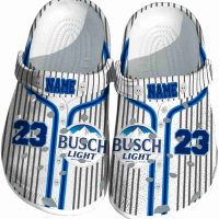 Personalized Busch Light Pinstripe Pattern Crocs