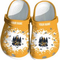 Personalized Camping Splatter Background Crocs