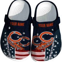 Personalized Chicago Bears Star-Spangled Side Pattern Crocs