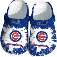 Personalized Chicago Cubs Splash Pattern Crocs