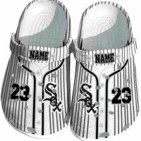 Personalized Chicago White Sox Pinstripe Pattern Crocs