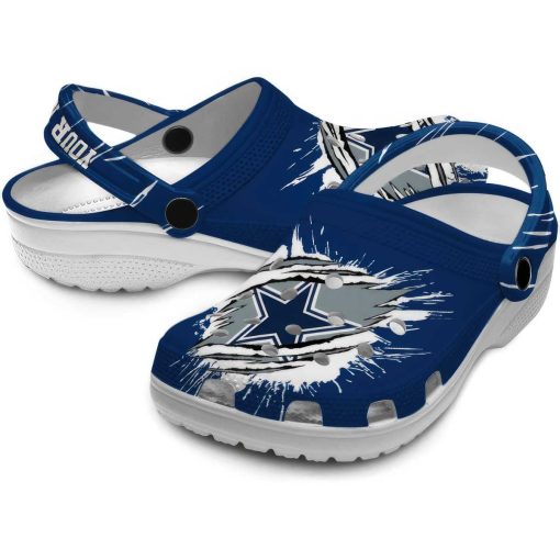 Personalized Dallas Cowboys Abstract Splash Pattern Crocs