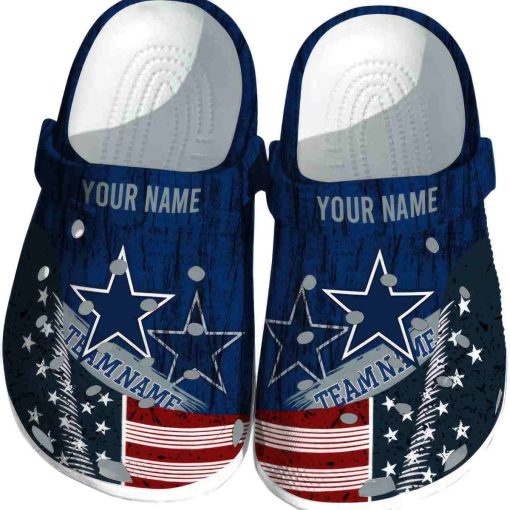 Personalized Dallas Cowboys Star-Spangled Side Pattern Crocs