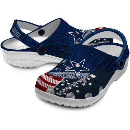 Personalized Dallas Cowboys Star-Spangled Side Pattern Crocs