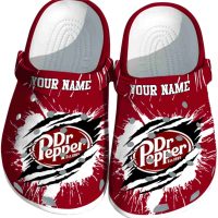 Personalized Dr Pepper Abstract Splash Pattern Crocs