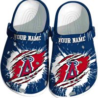 Personalized Los Angeles Angels Abstract Splash Pattern Crocs