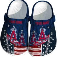 Personalized Los Angeles Angels Star-Spangled Side Pattern Crocs