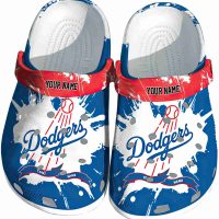 Personalized Los Angeles Dodgers Splatter Pattern Crocs