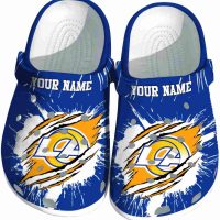 Personalized Los Angeles Rams Abstract Splash Pattern Crocs