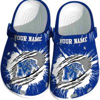 Personalized Memphis Tigers Abstract Splash Pattern Crocs