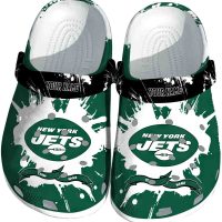 Personalized New York Jets Splatter Pattern Crocs