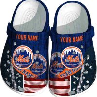 Personalized New York Mets Star-Spangled Side Pattern Crocs