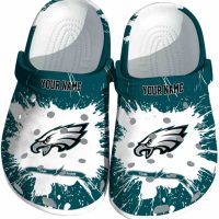 Personalized Philadelphia Eagles Splash Pattern Crocs