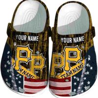 Personalized Pittsburgh Pirates Star-Spangled Side Pattern Crocs