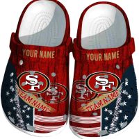 San Francisco 49ers Splatter Graphics Crocs