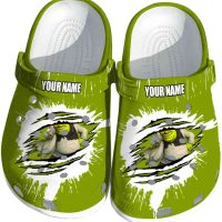 Personalized Shrek Splash Motif Background Crocs