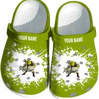 Personalized Shrek Splatter Background Crocs