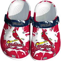 Personalized St. Louis Cardinals Splatter Pattern Crocs