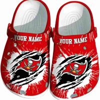 Personalized Tampa Bay Buccaneers Abstract Splash Pattern Crocs