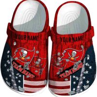 Personalized Tampa Bay Buccaneers Star-Spangled Side Pattern Crocs