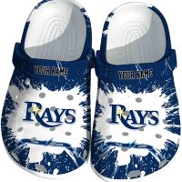 Personalized Tampa Bay Rays Splash Pattern Crocs