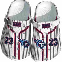Personalized Tennessee Titans Pinstripe Pattern Crocs
