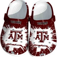 Personalized Texas A&M Aggies Splash Pattern Crocs
