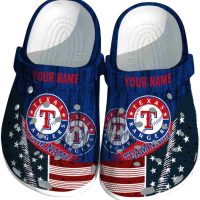 Personalized Texas Rangers Star-Spangled Side Pattern Crocs