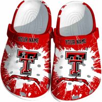 Personalized Texas Tech Red Raiders Splash Pattern Crocs